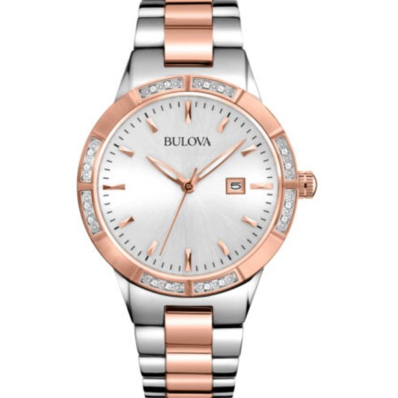 Sale! Bulova Two Tone 32mm Diamond watch